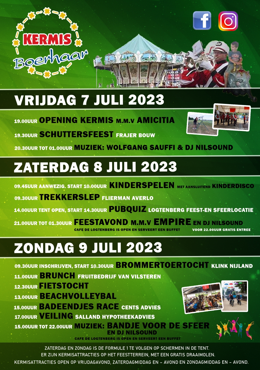 Programma 2023 (2024 121314 juli) Kermis Boerhaar